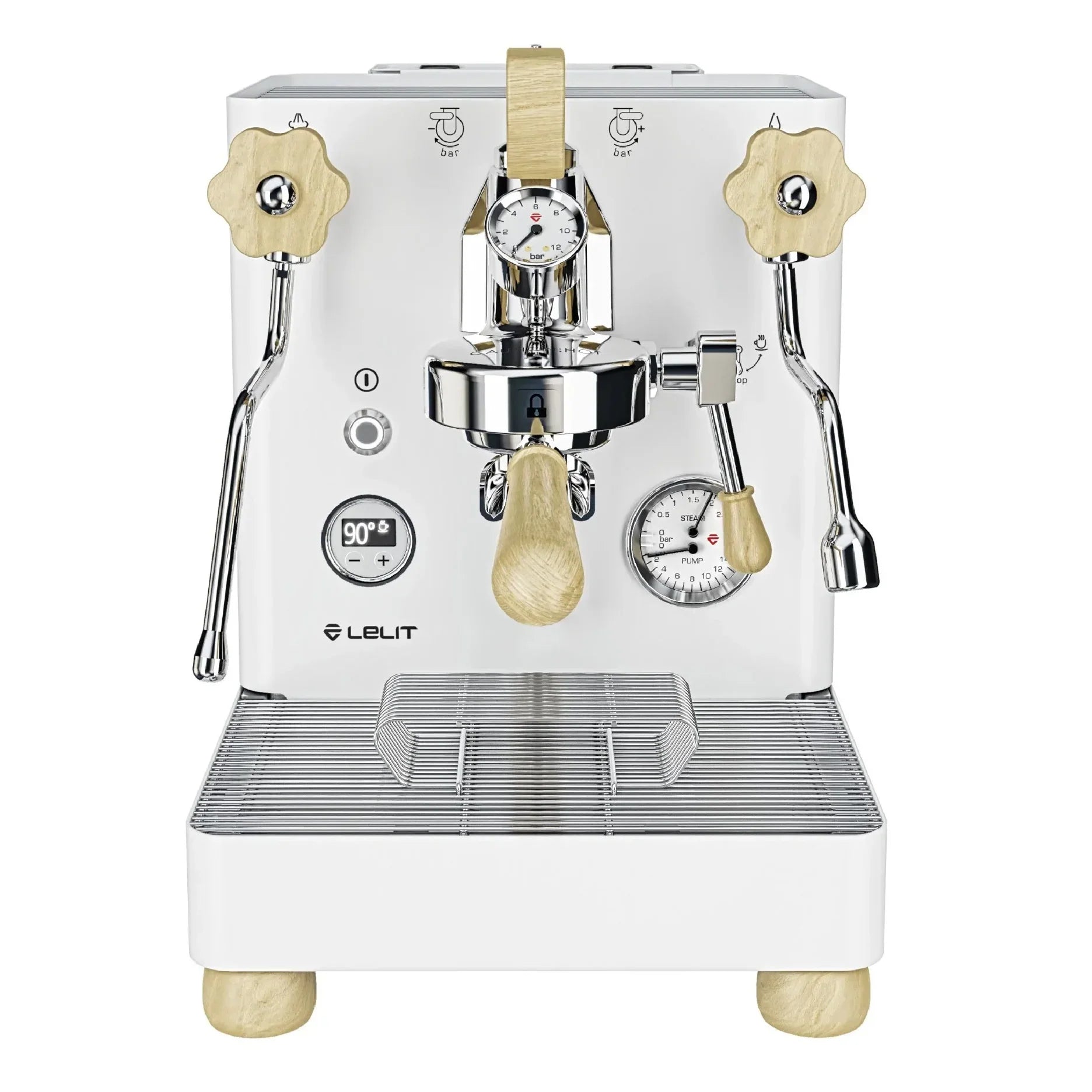 Lelit - Bianca V3 White Dual Boiler Semi Automatic Espresso Machine -  LEPL162TCW