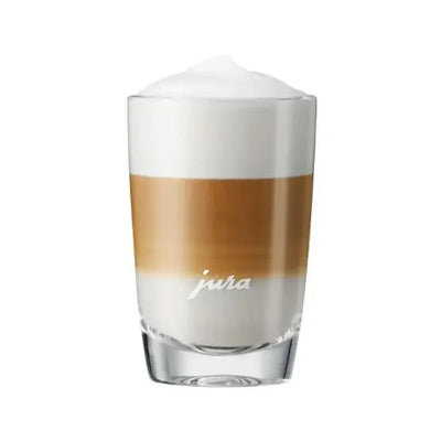 Jura Short Latte Macchiato Glass Cups with Jura Logo Set of 2 - #71792