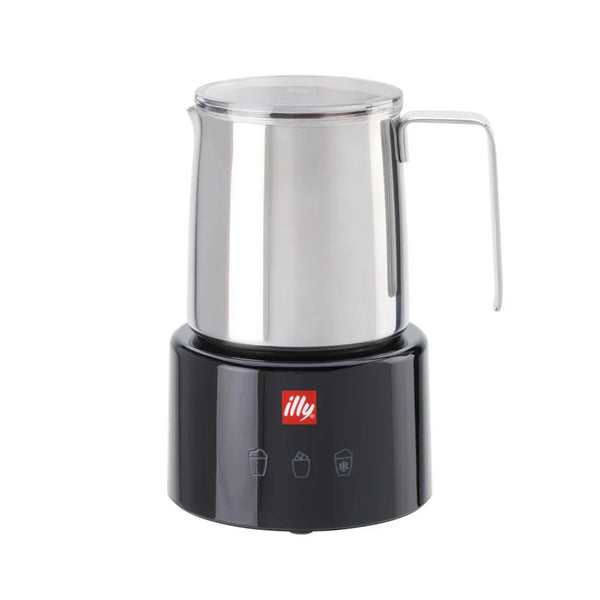 Illy Electric Milk Frother Black & Stainless Steel by Piero Lissoni - #23807