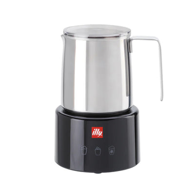 Illy Electric Milk Frother Black & Stainless Steel by Piero Lissoni - #23807
