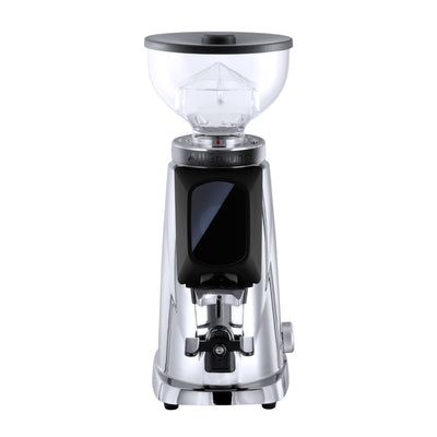 Fiorenzato AllGround Grinder - Chrome Plated and Deep Black with Short Hopper