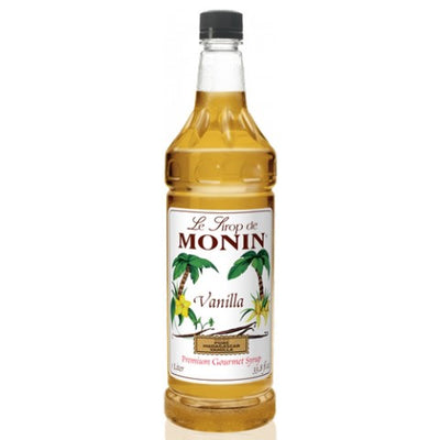 Monin Vanilla Syrup 1L Plastic Bottle