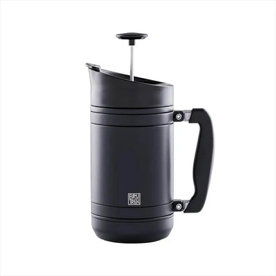 BruTrek Basecamp / Cascade French Press w/ Bru-Stop & spill-proof lid, 32 fl. oz. - Obsidian Black Texture - CFP0732