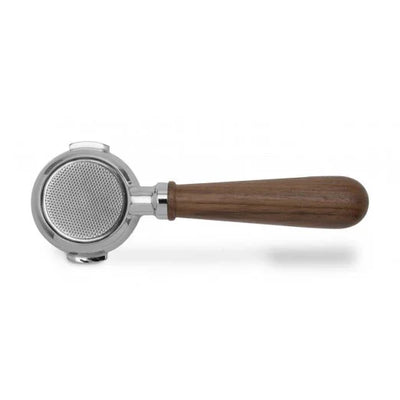 Lelit 58mm Bottomless Inclined Wood Handle Portafilter - LEPLA580W