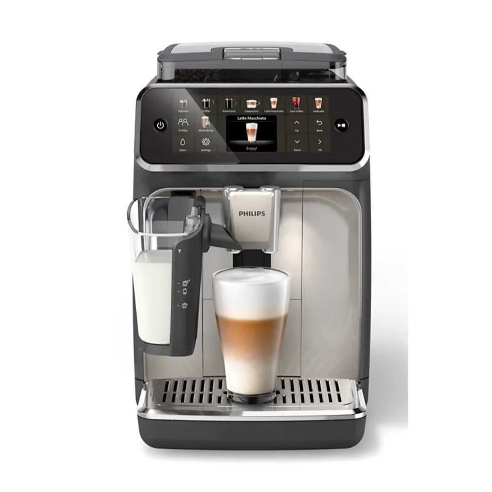 Philips / Saeco - 5500 LatteGo + Iced Coffee, Black + Chrome Superautomatic Espresso Machine - EP5544/94