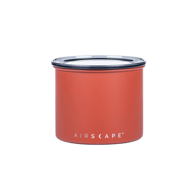 Planetary Design AirScape Stainless Steel 32oz Coffee Canister 4" - Matte Rock Red with Smoke Lid - AS1004
