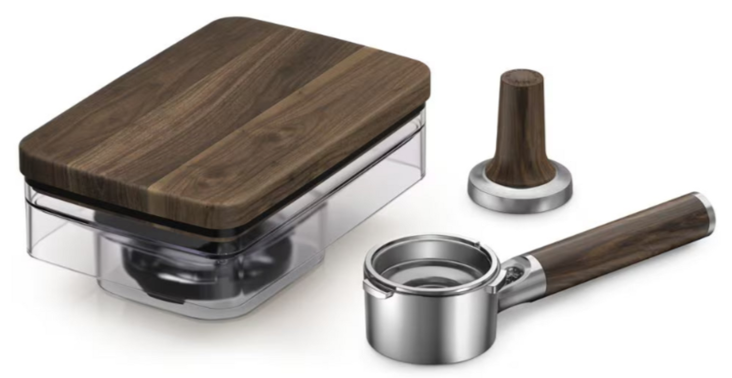 KitchenAid - Walnut Wood Espresso Accessory Kit - KESWAS, includes Hopper + Lid, Portafilter, and Tamper