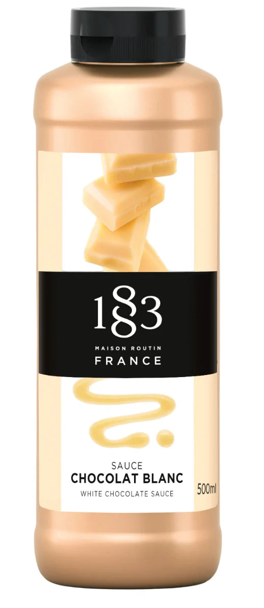 1883 White Chocolate SAUCE 500ml Bottle -  new squeeze bottle