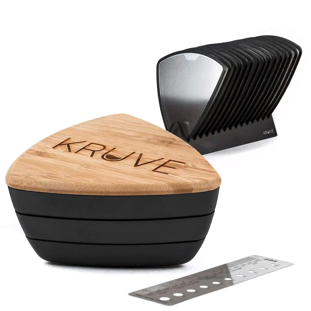 Kruve Sifter Plus Grind with 15 Sieves and Stand - Black KVS2002PlusG-B