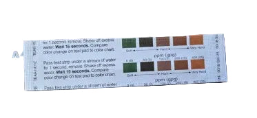 Water hardness test strip