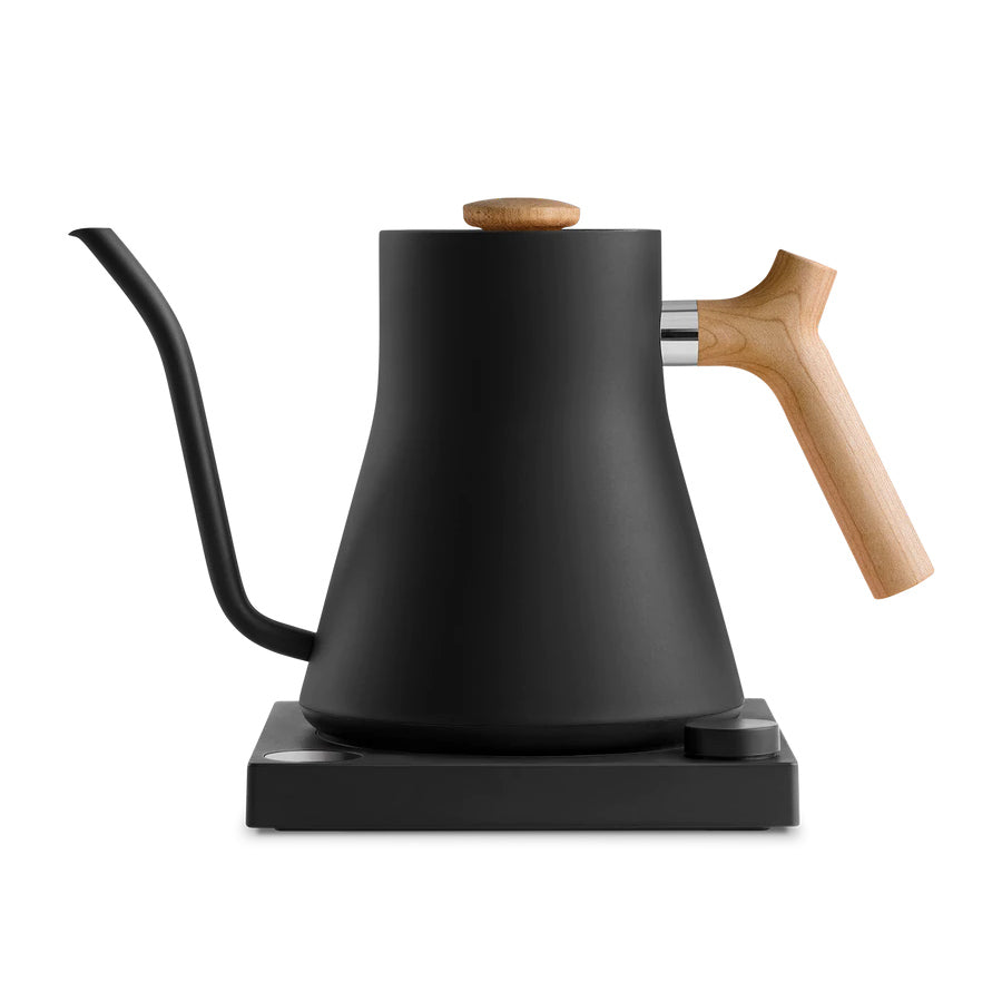 Fellow Stagg EKG Electric Pour-Over Gooseneck Kettle - Matte Black + Maple #1202MA90
