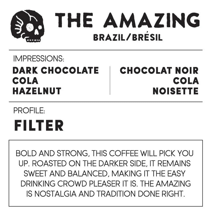 Back Road Coffee The Amazing Brazil Espresso Blend Dark Roasted Whole Beans 300g