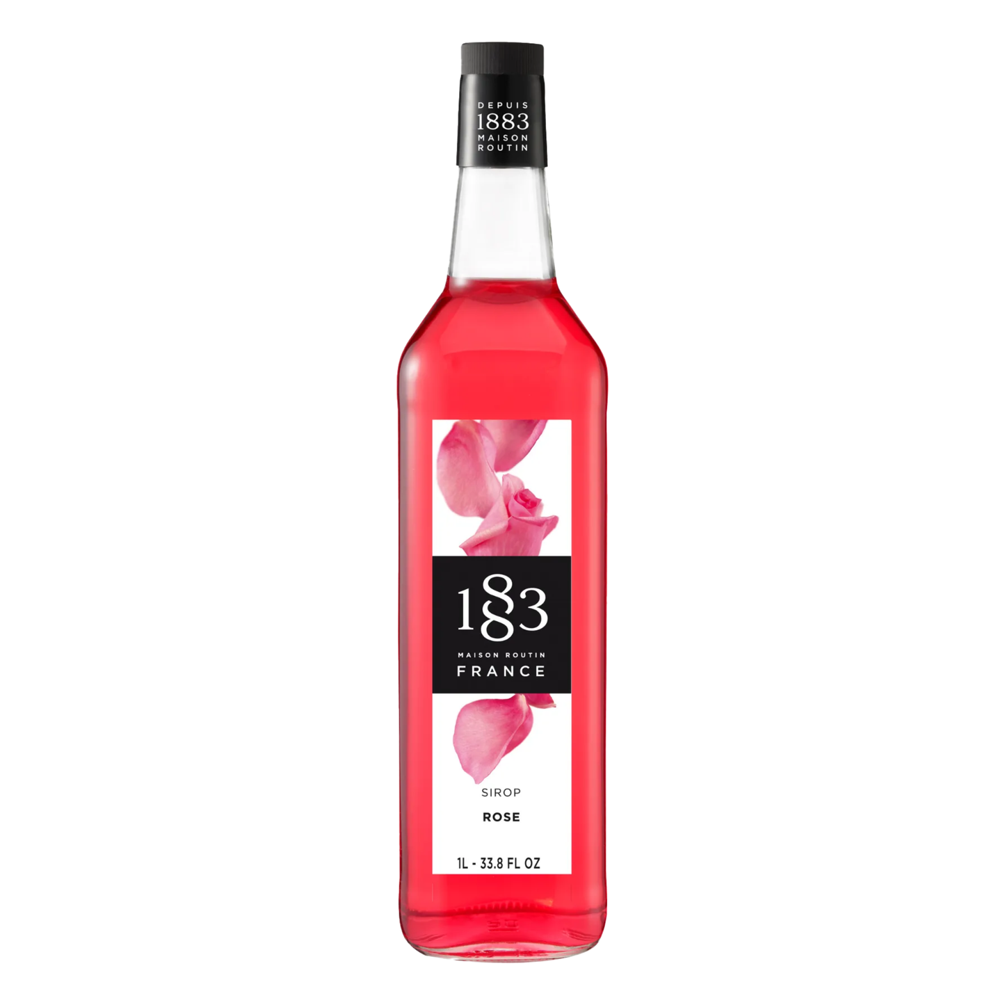 1883 Rose Syrup 1L Glass Bottle
