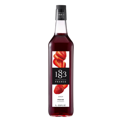 1883 Strawberry Syrup 1L Glass Bottle