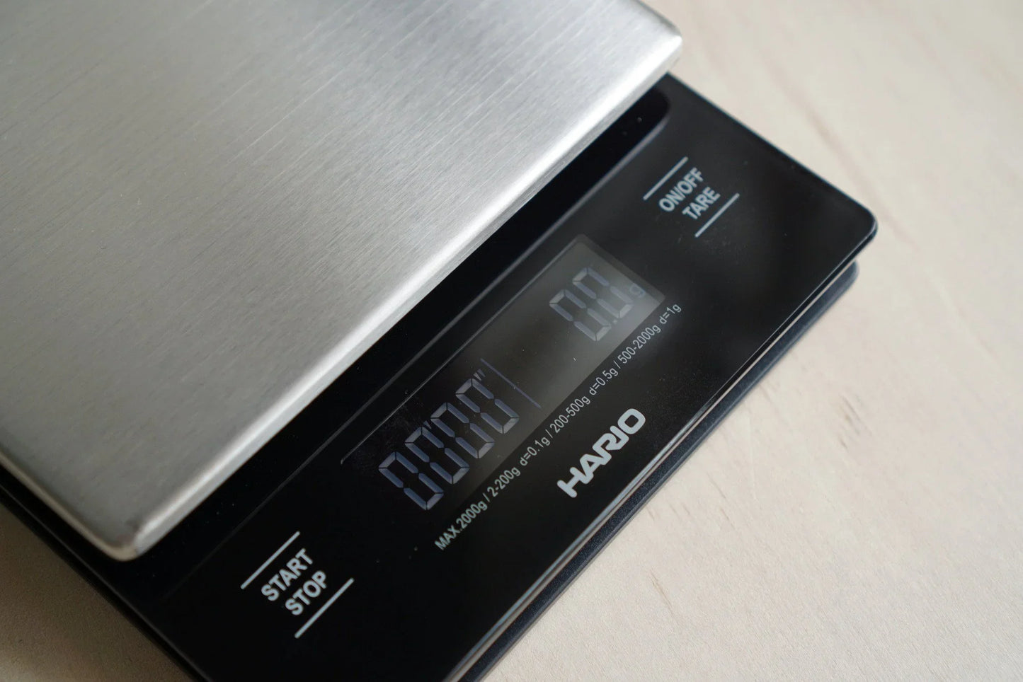 Hario V60 Coffee Drip Scale in Metal with Timer - VSTM-2000HSV