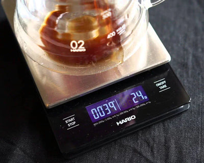 Hario V60 Coffee Drip Scale in Metal with Timer - VSTM-2000HSV