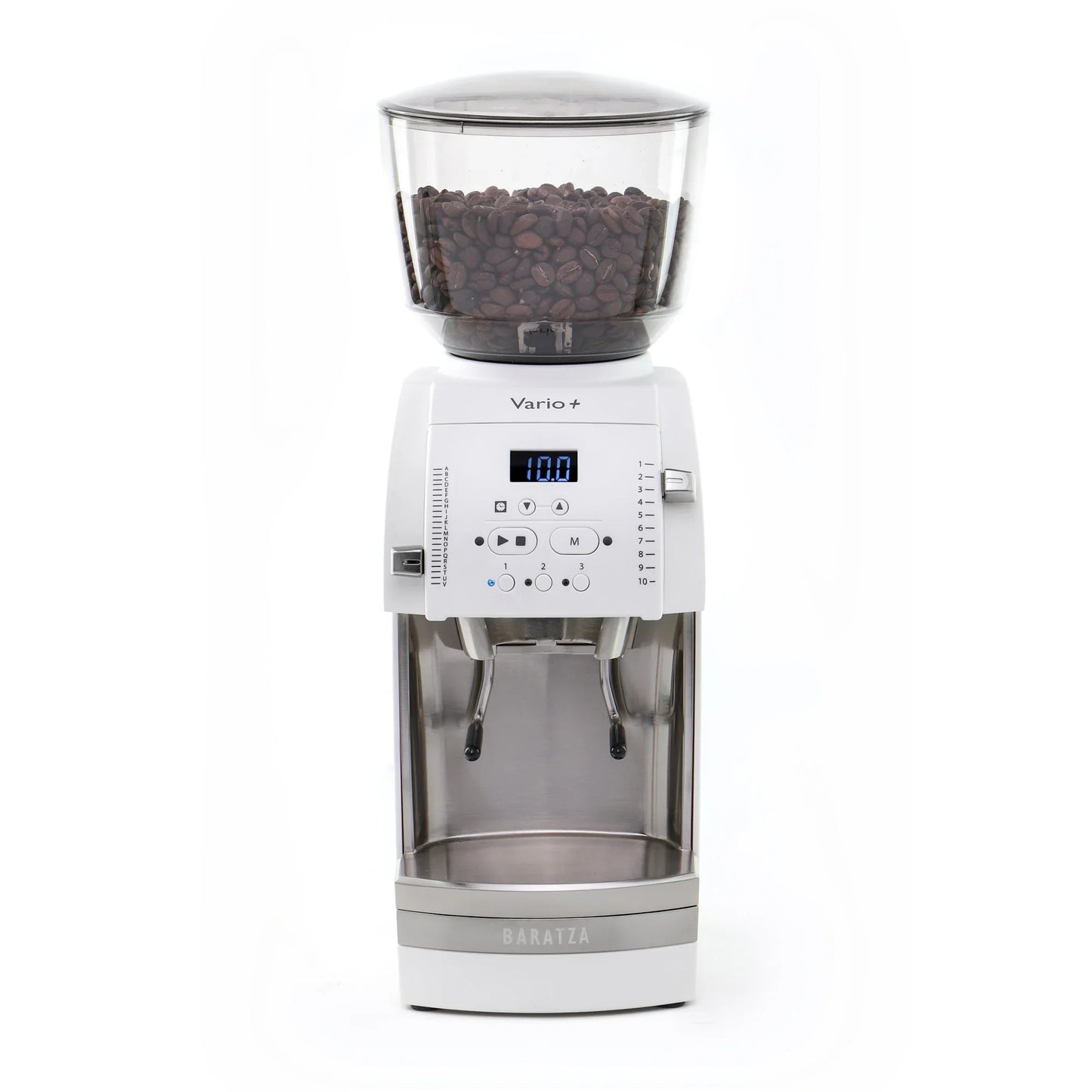 Baratza - Vario+ White Espresso Burr Grinder with Metal Portaholder - #888