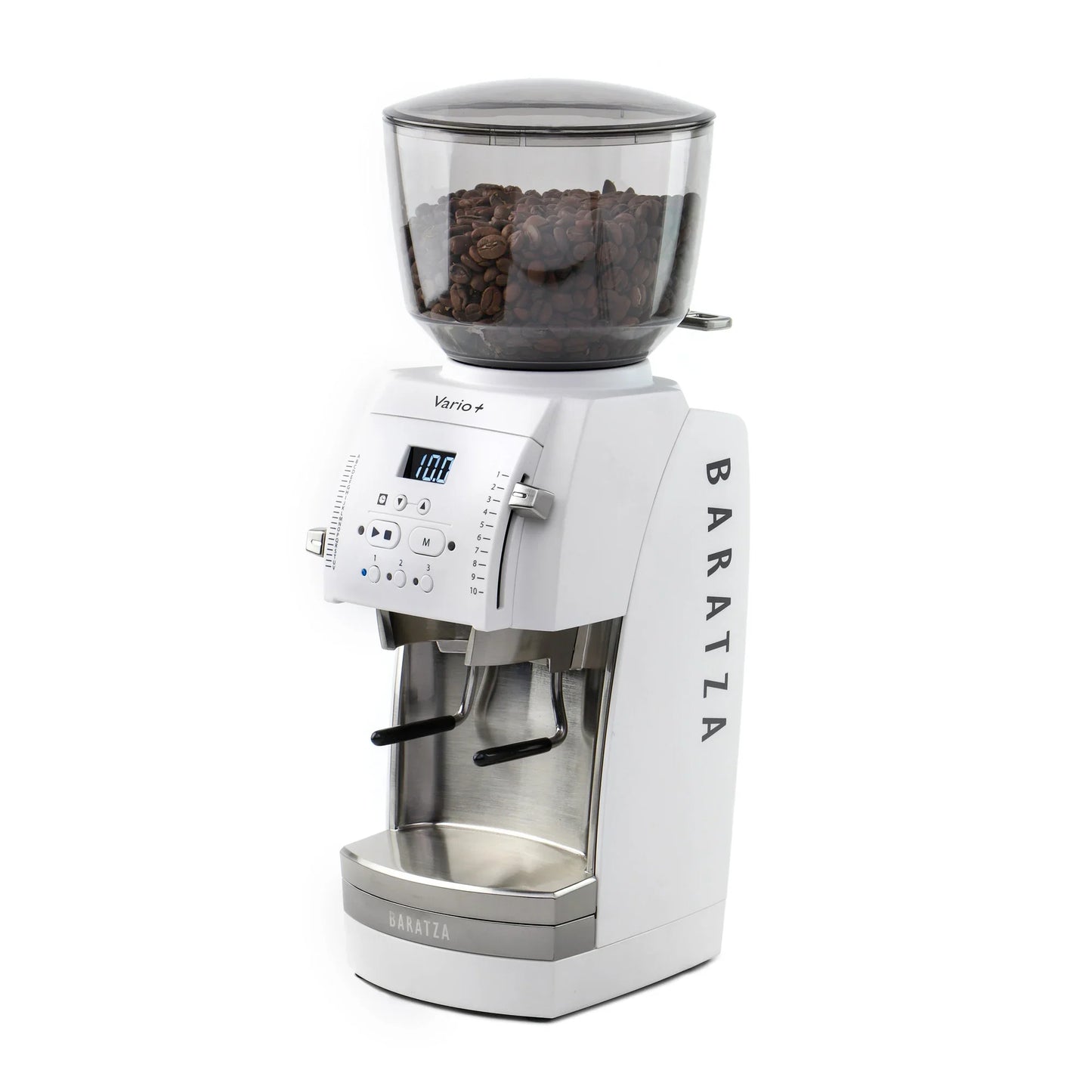 Baratza - Vario+ White Espresso Burr Grinder with Metal Portaholder - #888