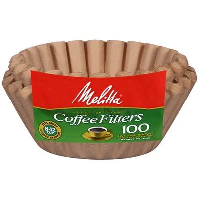 Melitta Basket Filters Natural Brown 10-12 Cup 100 Pack