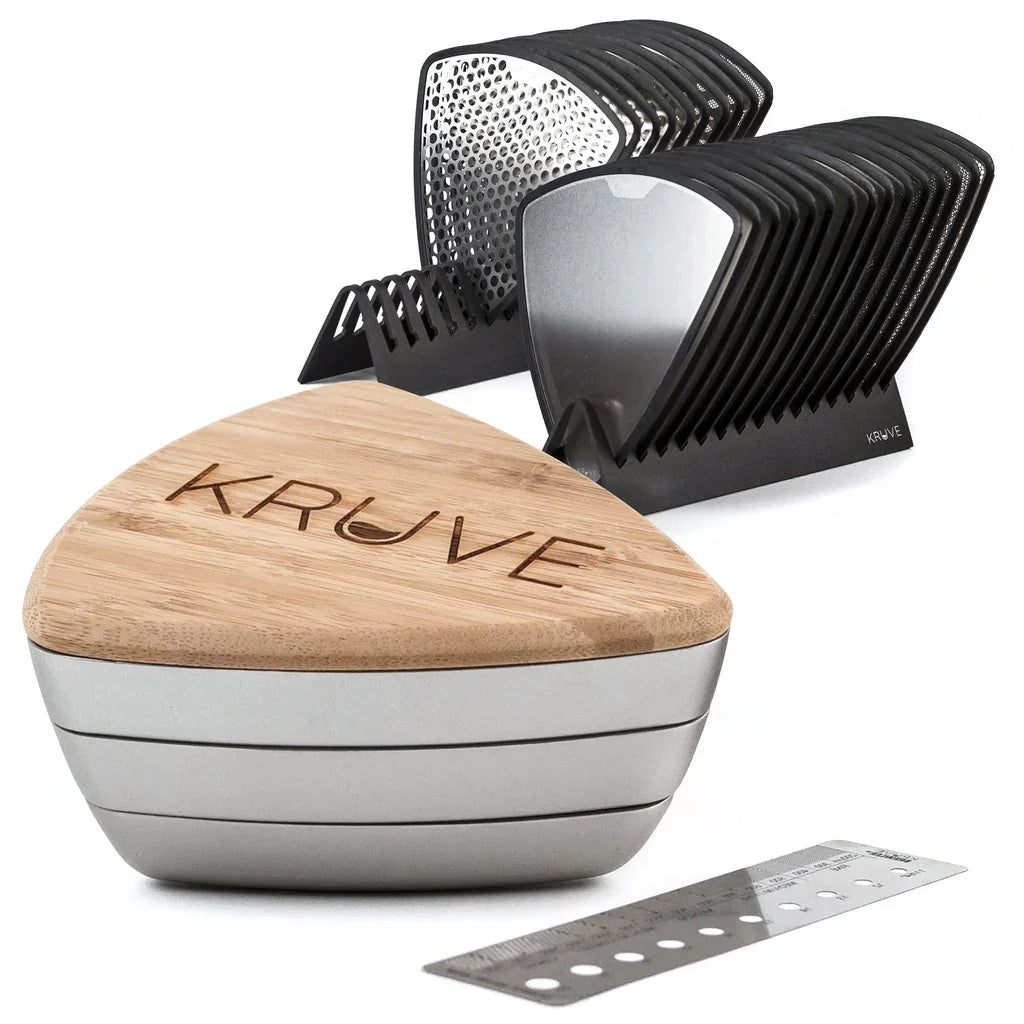 Kruve Sifter Max with 15 Grind Sieves and 10 Bean Sieves and 2 Stands - Silver KVS2004Max-S