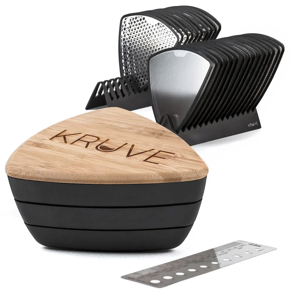 Kruve Sifter Max with 15 Grind Sieves and 10 Bean Sieves and 2 Stands - Black KVS2004Max-B