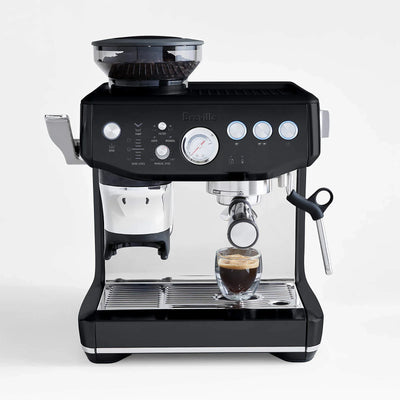 Breville - Barista Express Impress Semi-Automatic Combo Espresso Machine with Grinder Black Truffle - BES876BTR