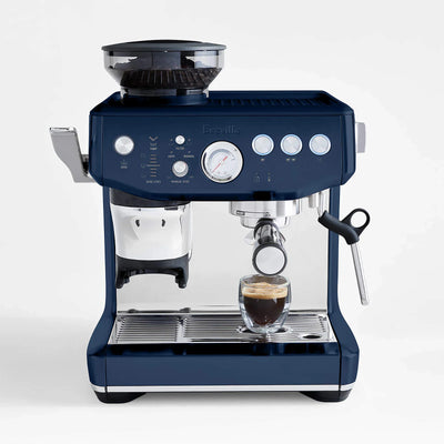 Breville - Barista Express Impress Semi-Automatic Combo Espresso Machine with Grinder Damson Blue - BES876DBL