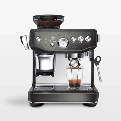 Breville - Barista Express Impress Semi-Automatic Combo Espresso Machine with Grinder Black Stainless - BES876BST