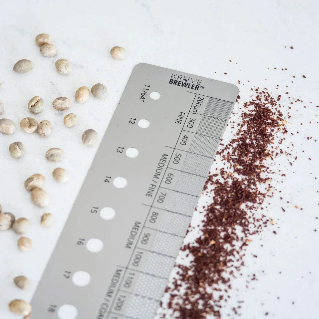 Kruve Brewler Stainless Steel Ruler with Grind Holes, Bean Holes + CM Markings - KVS2020