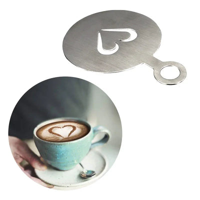 Krome Barista Stencils Stainless Steel 6 Pcs Set - C3540