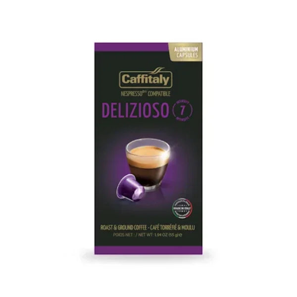 Caffitaly Delizioso Nespresso Compatible Capsules - Box of 10 (EXP OCT 26/2026)