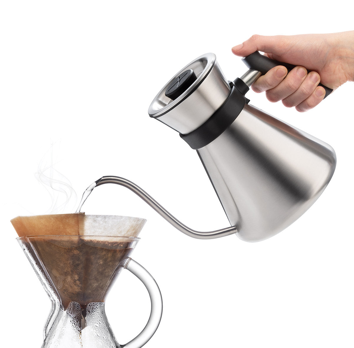 Chemex Chettle Stovetop Gooseneck Kettle Brushed - CHT-SS-1-B