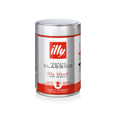 Illy Ground Coffee - Moka Classico Medium Roast 250g - A064 