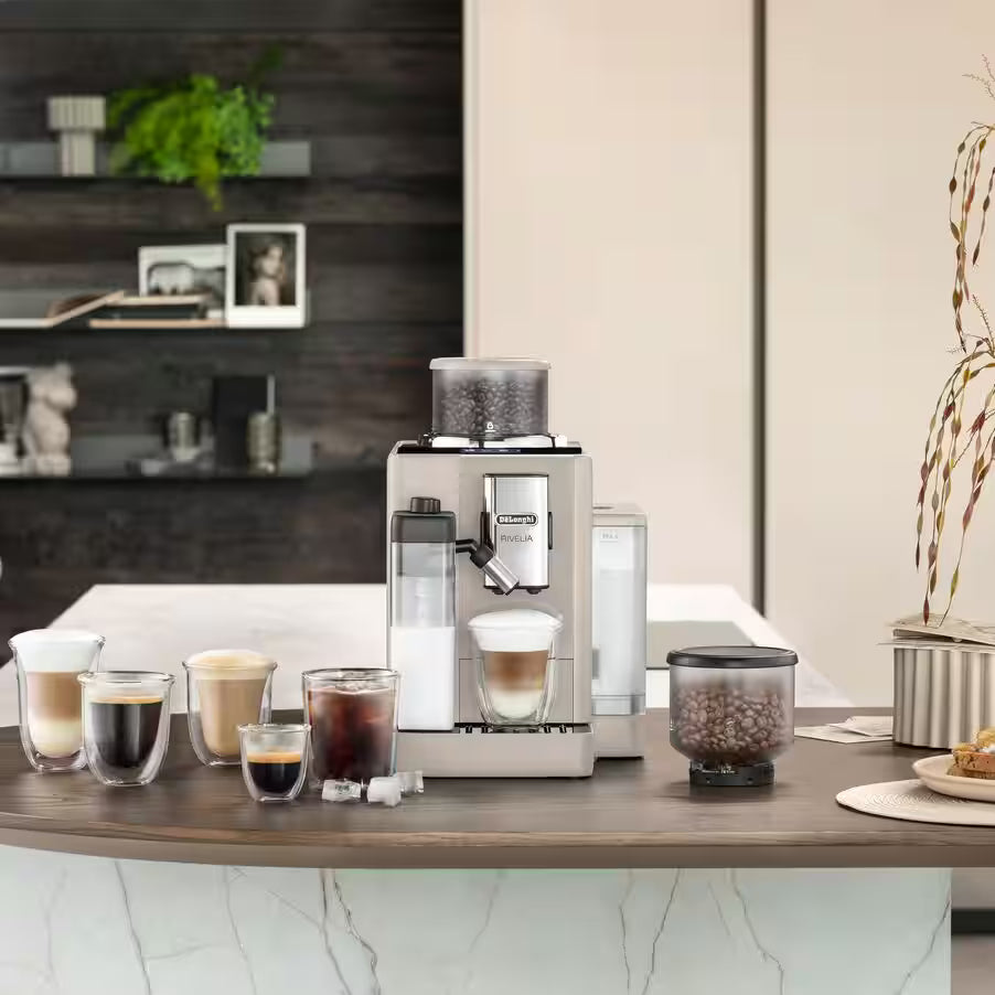 DeLonghi - Rivelia Bean to Cup Super Automatic Espresso Machine - Sand Beige EXAM44055BG