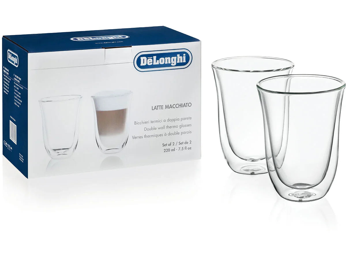 Delonghi LatteMacchiato Double Wall Glasses 7.5oz - Set of 2