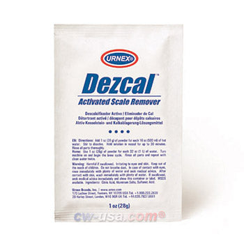 Urnex Dezcal Activated Scale Remover Box of 100 1oz. Pouches  #15-DEZC1-100