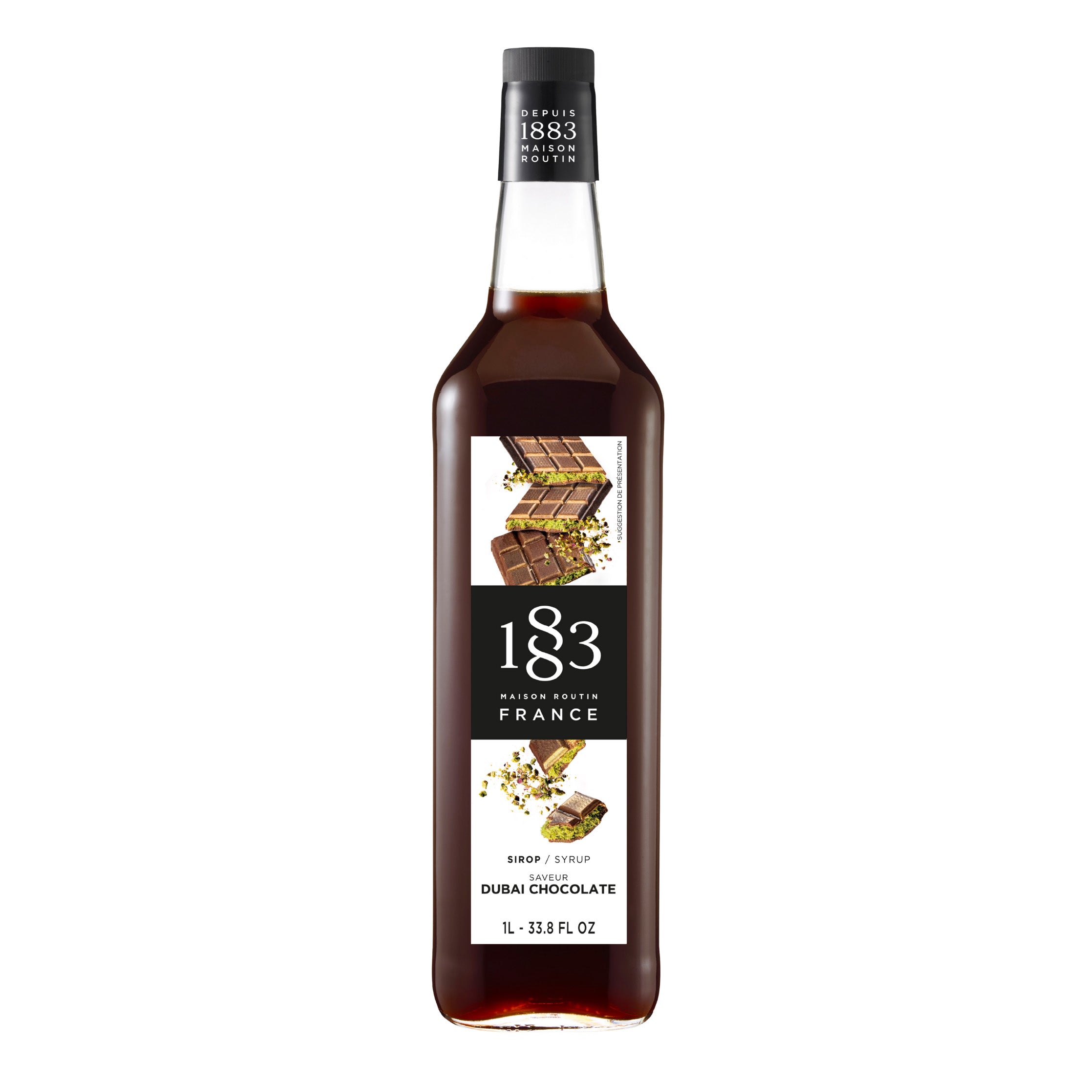1883 Dubai Chocolate Syrup 1L Glass Bottle