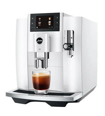 Jura E8 2024 Superautomatic Espresso Machine Piano White - 15683