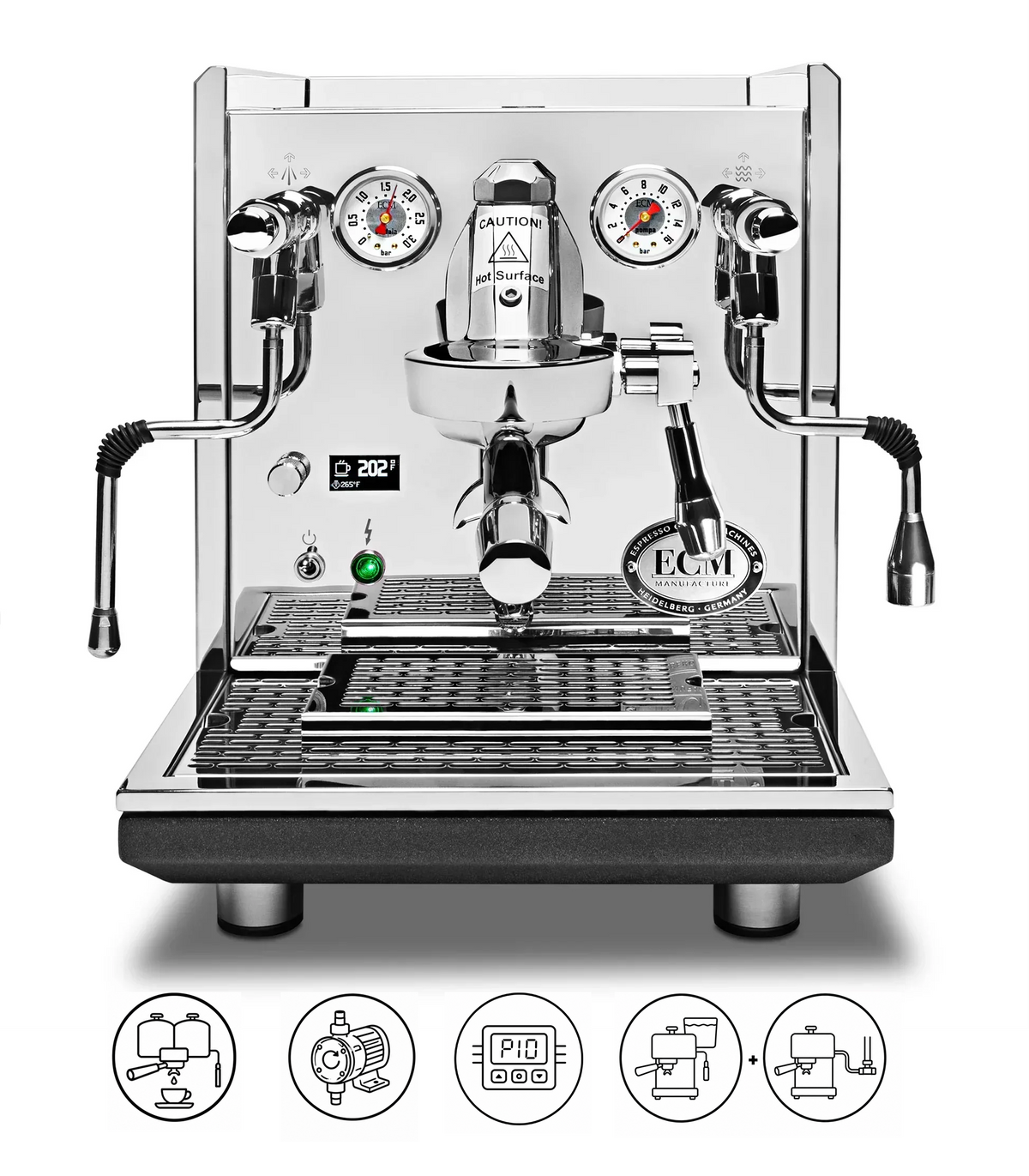 ECM - Synchronika II Stainless Steel Semiautomatic Espresso Machine - CM100012-00 // 86294US