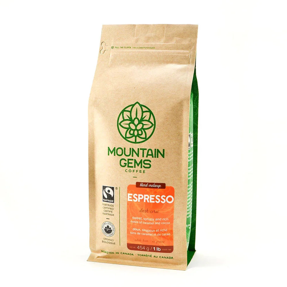 Java Works Mountain Gems FTO Espresso Roast W.B. - 454g / 1lb Bag
