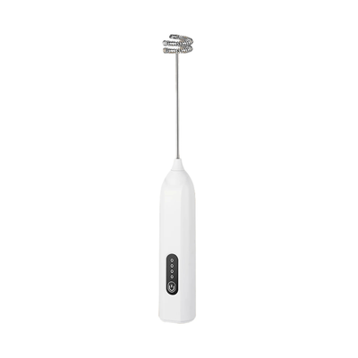 Fox Run Rechargeable Electric Milk and Coffee Frother, White, 9" #65172