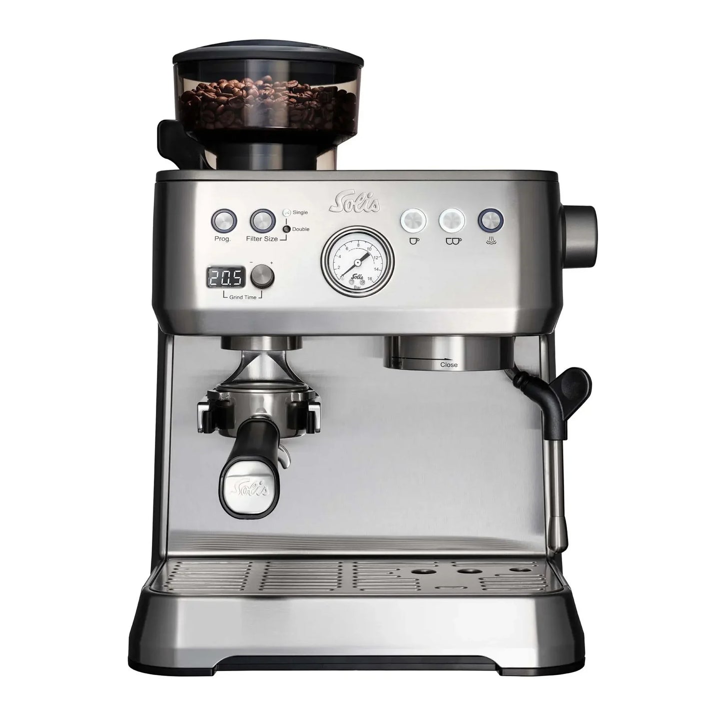 Solis Perfetta Grind & Infuse Type 1019 Silver Stainless Steel - #980.74
