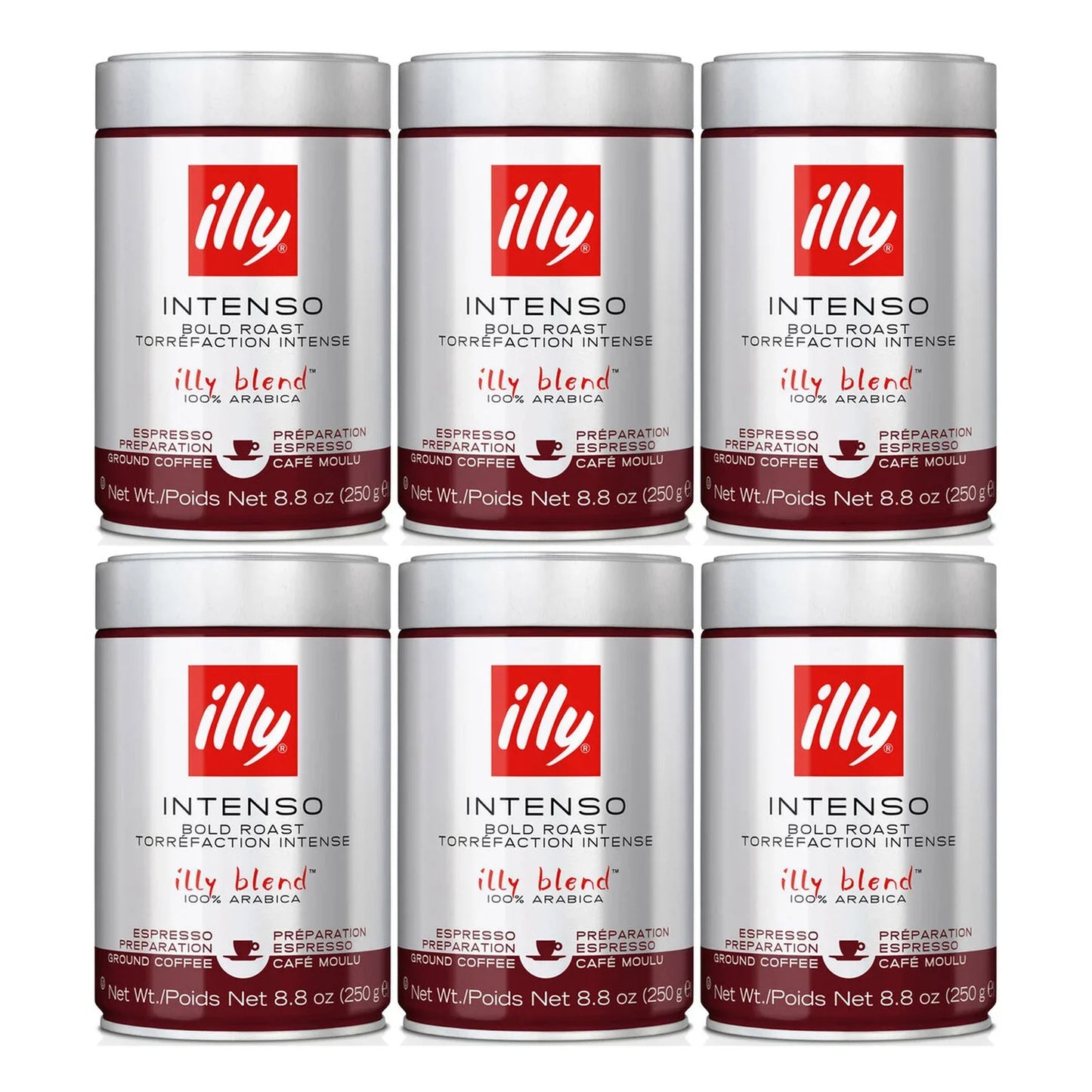 Illy Ground Espresso - Intenso Bold Roast 250g (BROWN) - A060