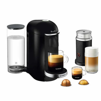 Breville Nespresso VERTUOPLUS DELUXE with Aeroccino 3 Bundle BLACK BNV450BLK1BUC1 (OPEN BOX - IN STORE PURCHASE ONLY - FLOOR DISPLAY MODEL)