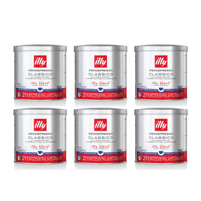 Illy IperEspresso Capsules - 21 Capsules - Classico Lungo Preparation - # A099 - Case of 6