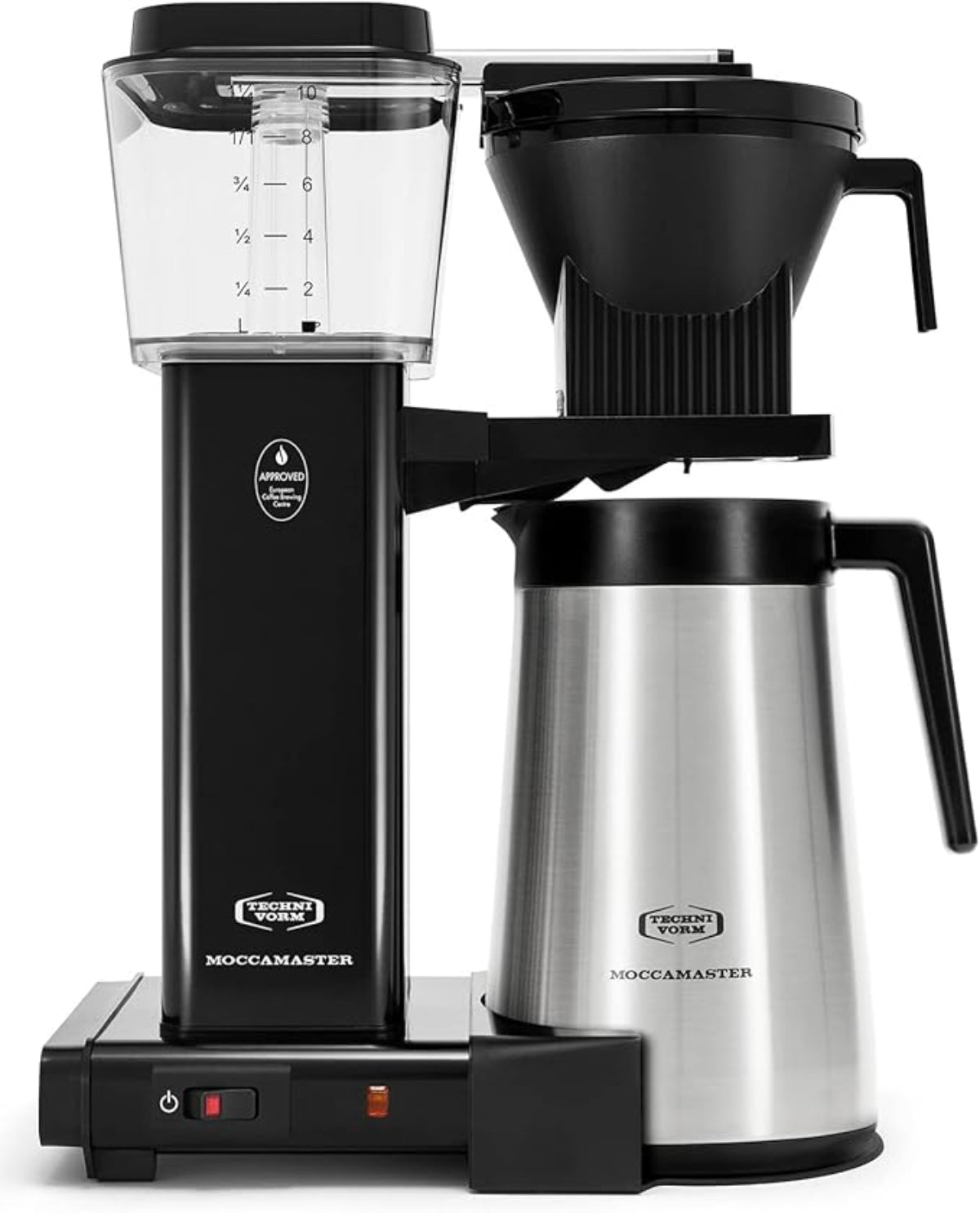 Technivorm Moccamaster KBGT Brewer, Black, w/1.25L/.40oz. Thermal Glass Lined Carafe - 79314/GL