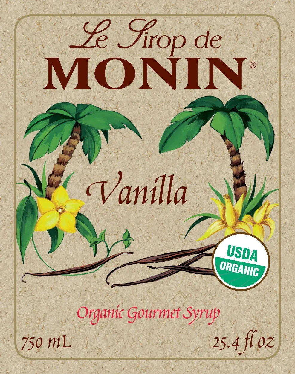 Monin Organic Vanilla Syrup