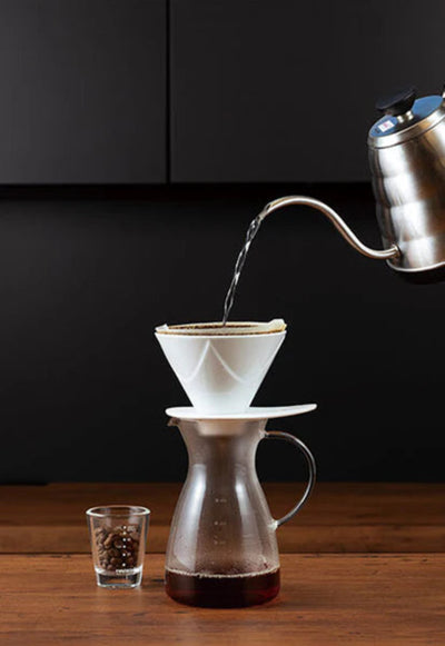 Hario V60 MUGEN Coffee Dripper Ceramic, White, 02 #VDMU-02-CW