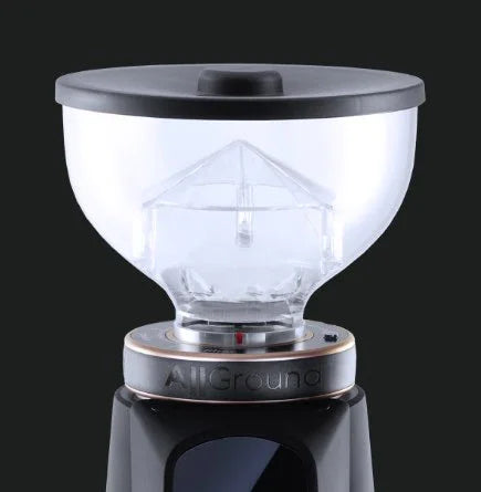 Fiorenzato AllGround Grinder - Chrome Plated and Deep Black with Short Hopper