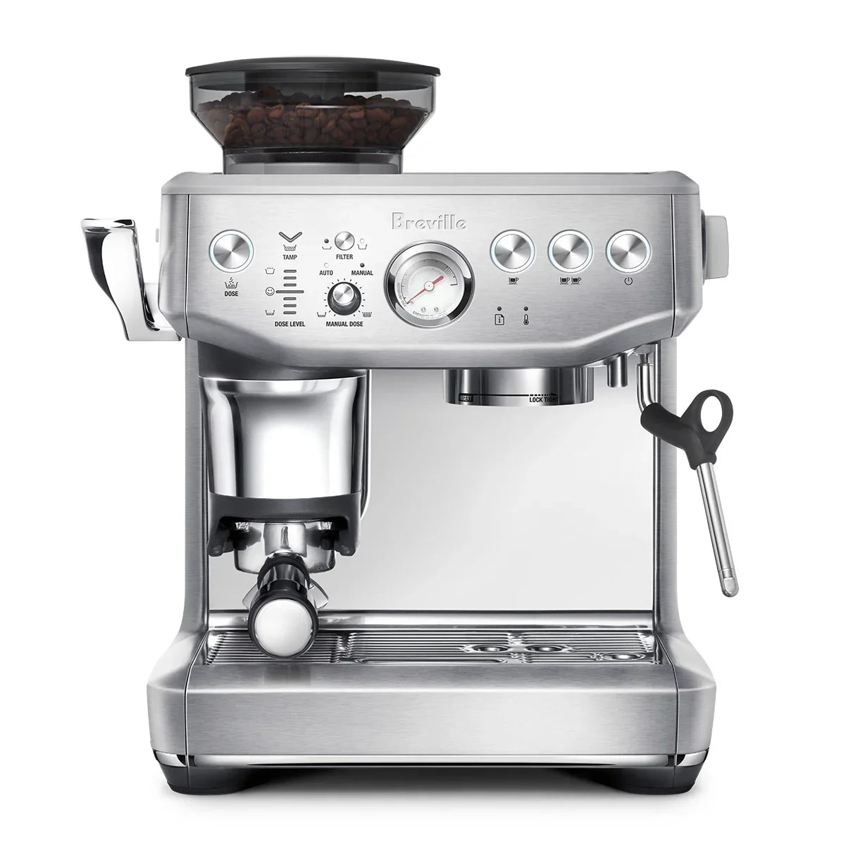 Breville - Barista Express Impress Semi-Automatic Combo Espresso Machine with Grinder - BES876BSS